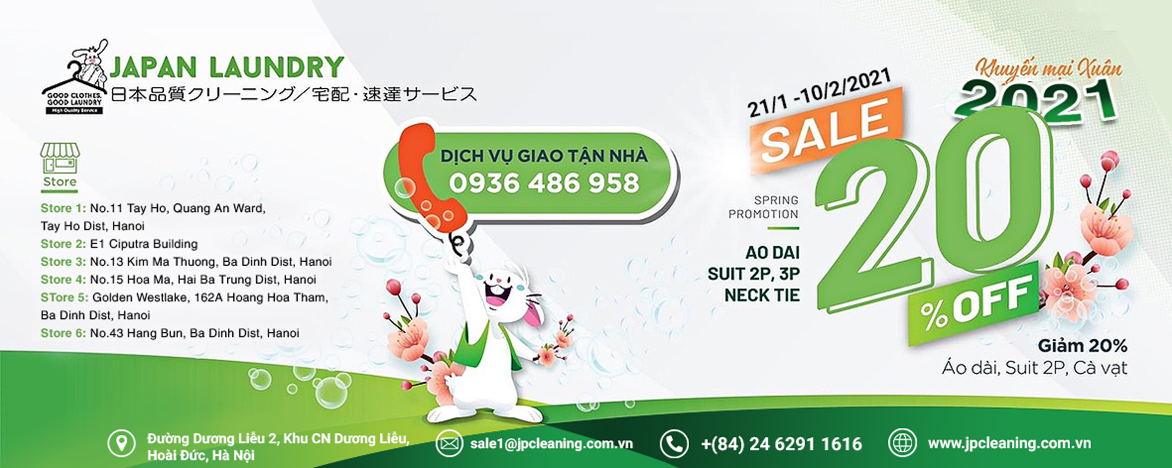 Khuyến mãi xuân 2021 - Sale off 20%